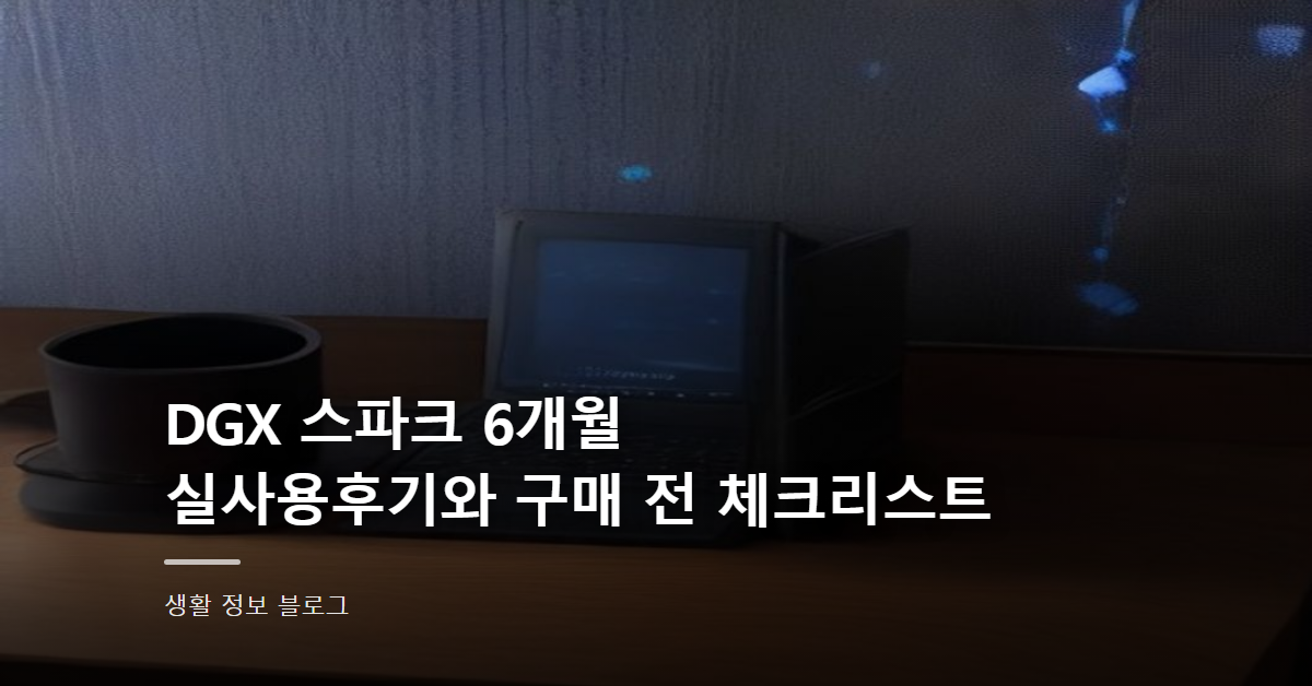 DGX 스파크 6개월 실사용후기와 구매 전 체크리스트