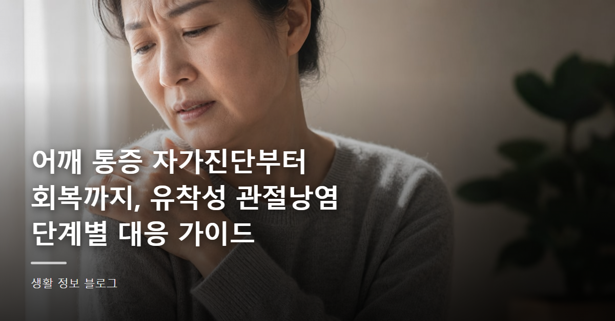 어깨 통증 자가진단부터 회복까지, 유착성 관절낭염 단계별 대응 가이드