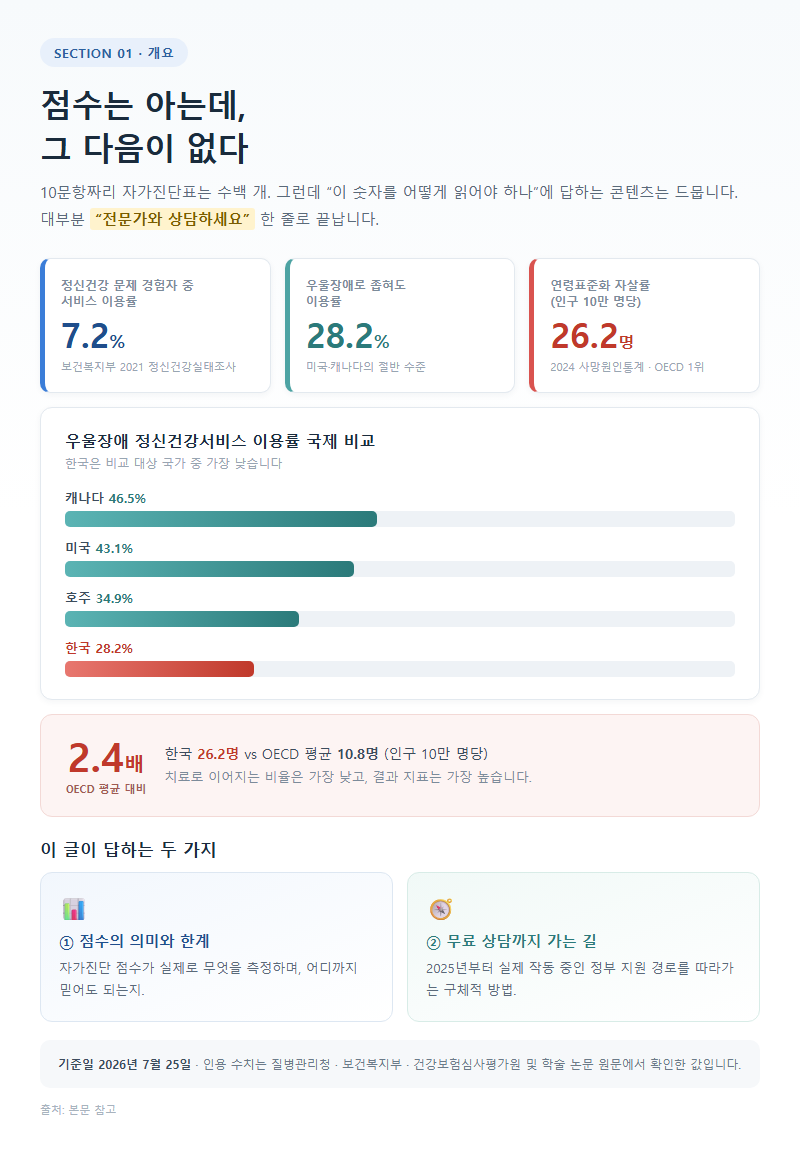 우울증자가진단 개요
