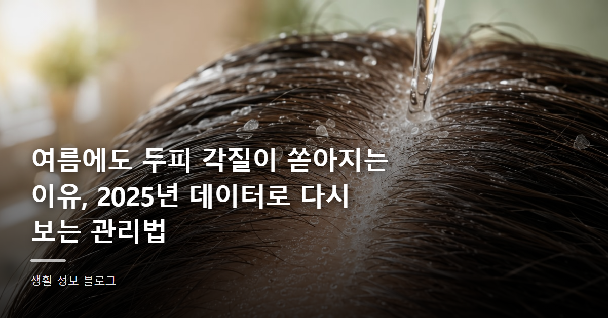 여름에도 두피 각질이 쏟아지는 이유, 2025년 데이터로 다시 보는 관리법