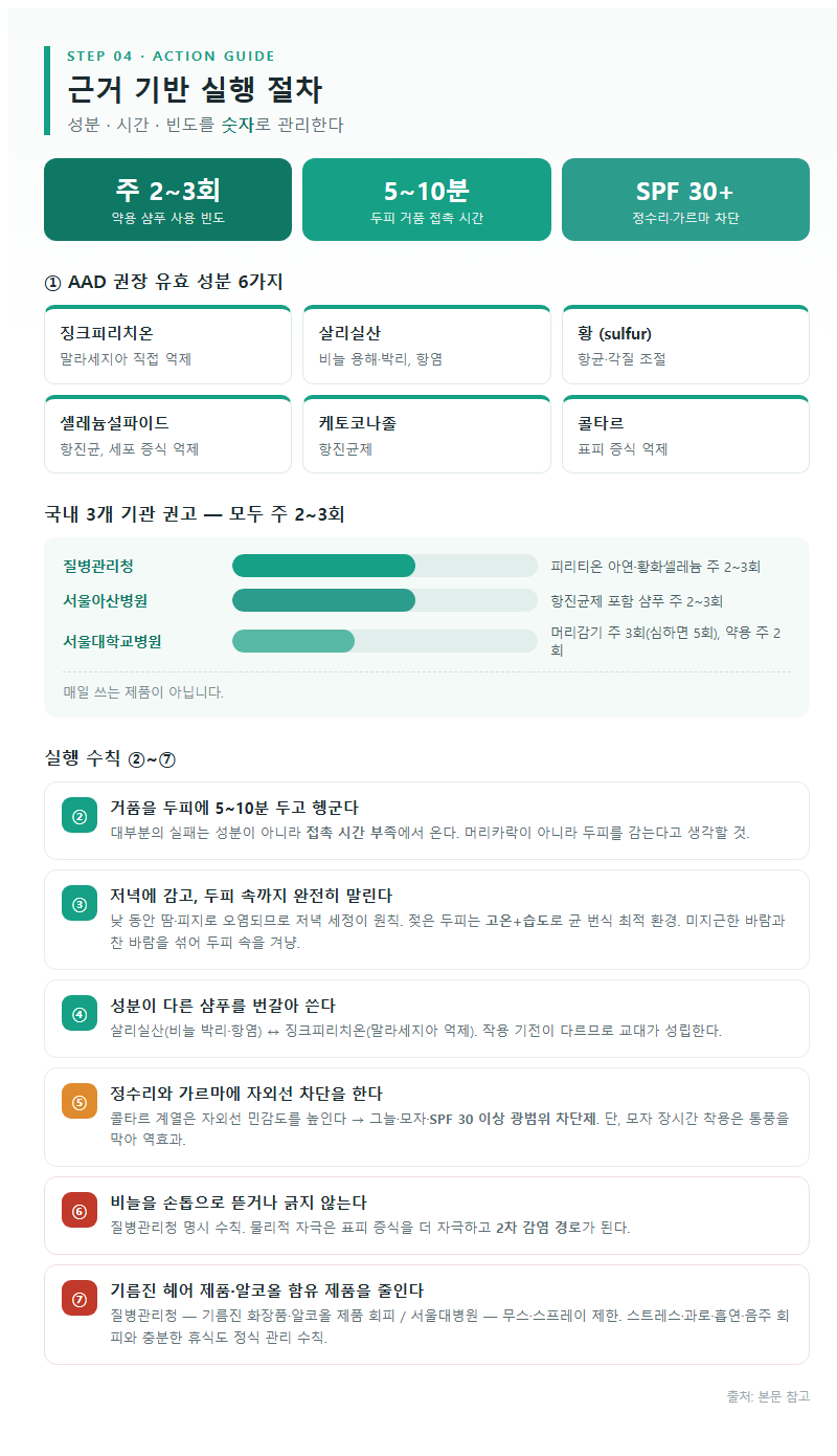 4. 근거 기반 실행 절차 — 성분·시간·빈도를 숫자로 관리한다