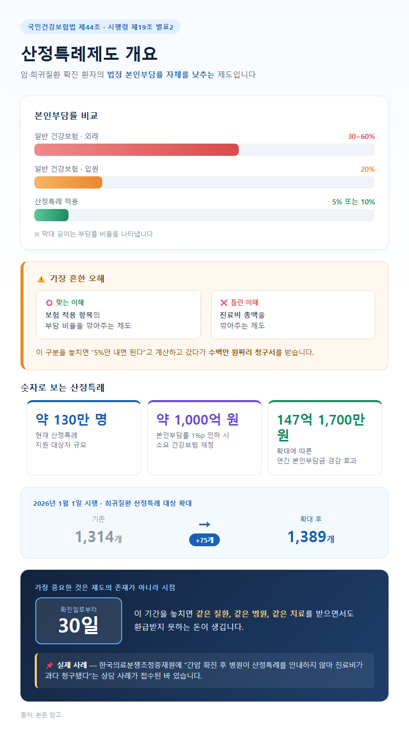 산정특례제도 개요