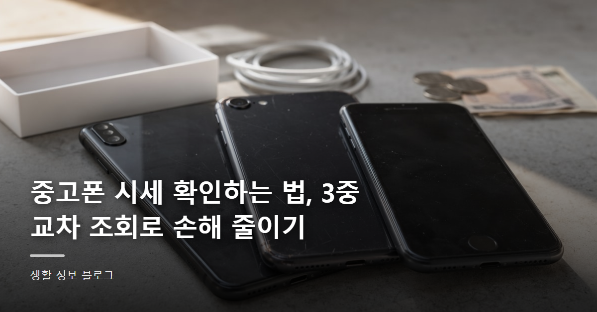 중고폰 시세 확인하는 법, 3중 교차 조회로 손해 줄이기