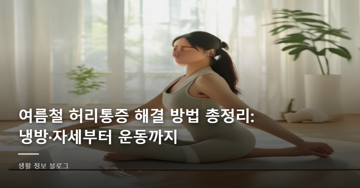 여름철 허리통증 해결 방법 총정리: 냉방·자세부터 운동까지