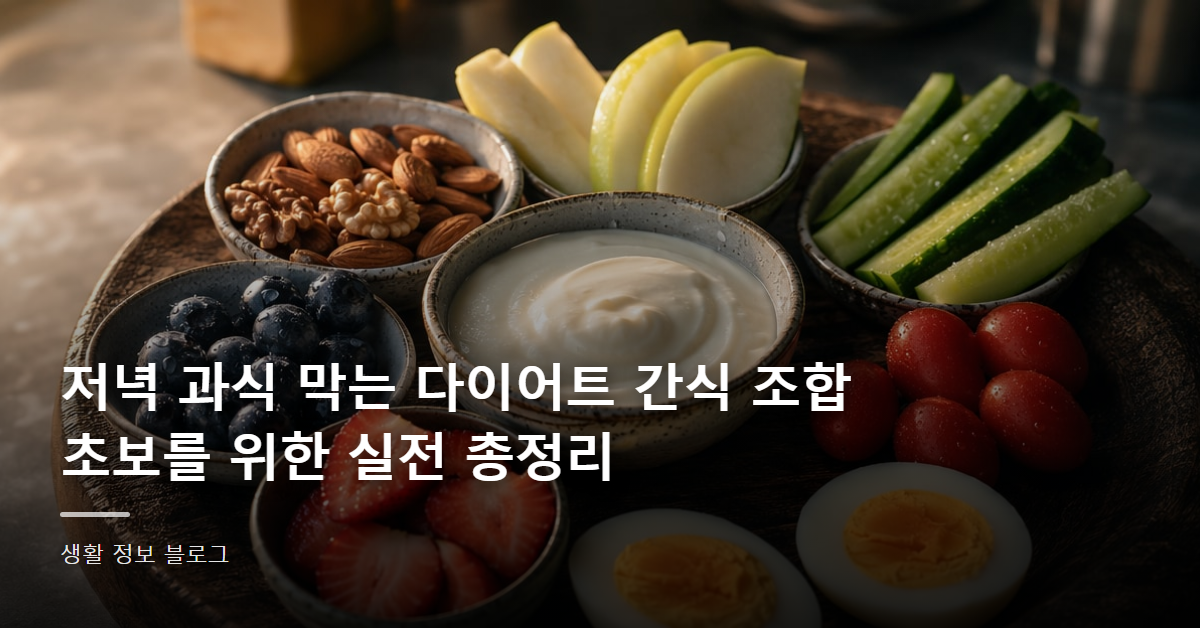 저녁 과식 막는 다이어트 간식 조합, 초보를 위한 실전 총정리