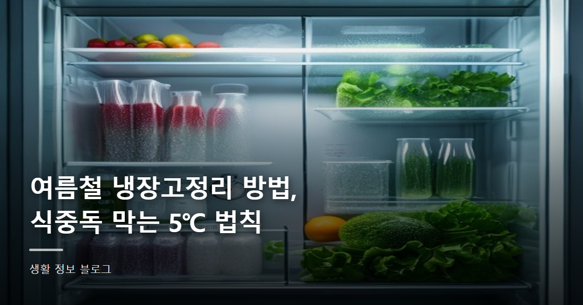 여름철 냉장고정리 방법, 식중독 막는 5℃ 법칙