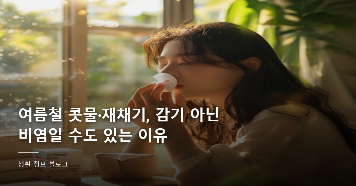 여름철 콧물·재채기, 감기 아닌 비염일 수도 있는 이유