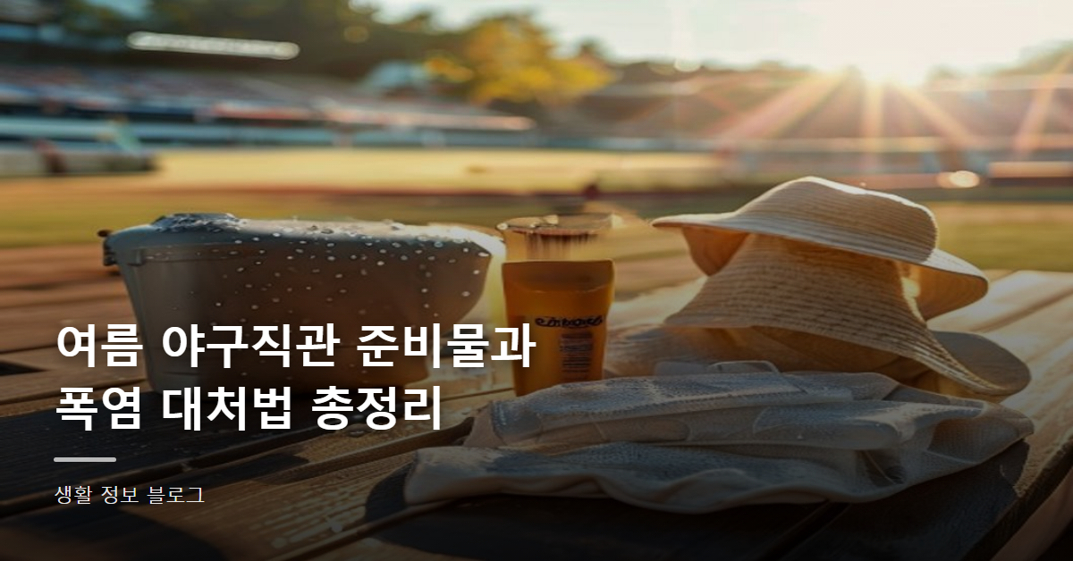 여름 야구직관 준비물과 폭염 대처법 총정리