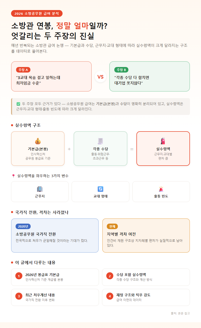 소방관연봉 개요
