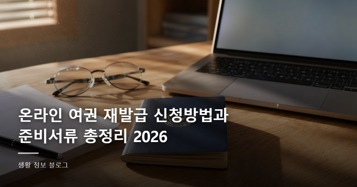 온라인 여권 재발급 신청방법과 준비서류 총정리 2026