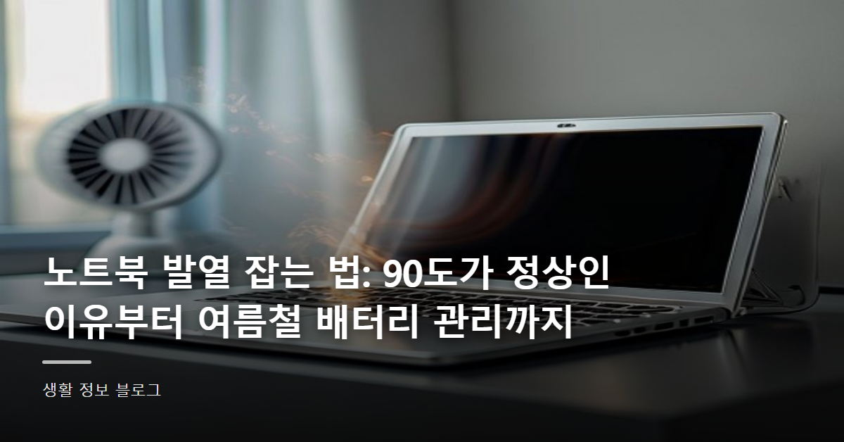 노트북 발열 잡는 법: 90도가 정상인 이유부터 여름철 배터리 관리까지