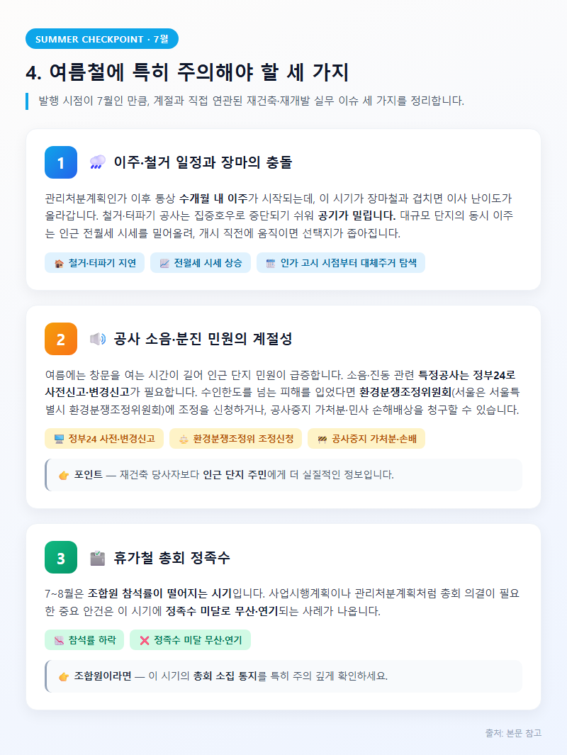 4. 여름철에 특히 주의해야 할 세 가지