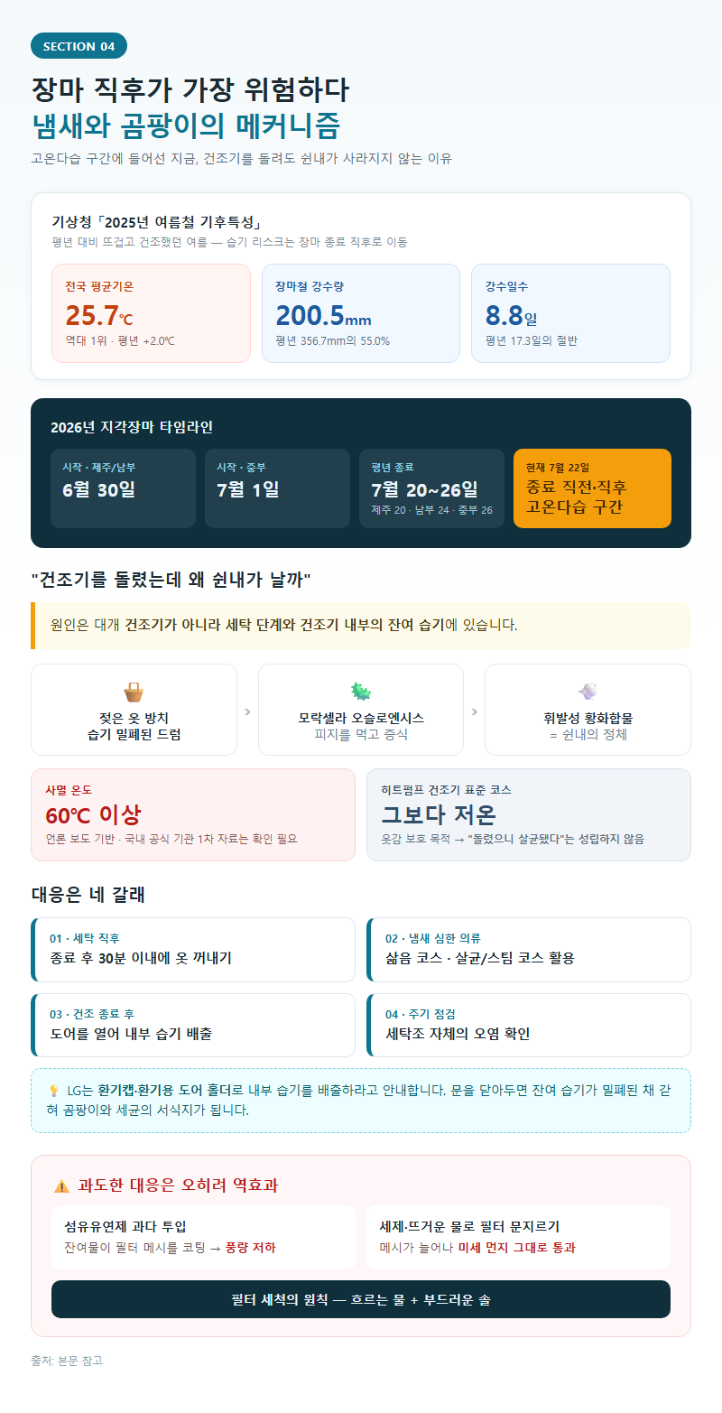 4. 장마 직후가 가장 위험하다: 냄새와 곰팡이의 메커니즘