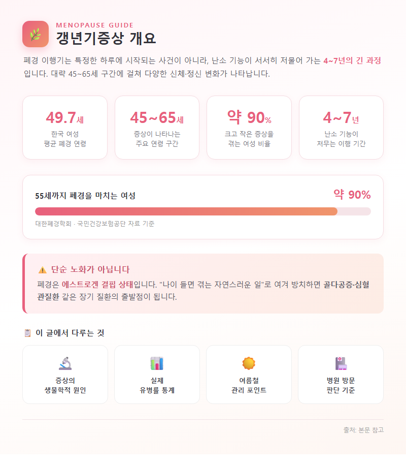 갱년기증상 개요