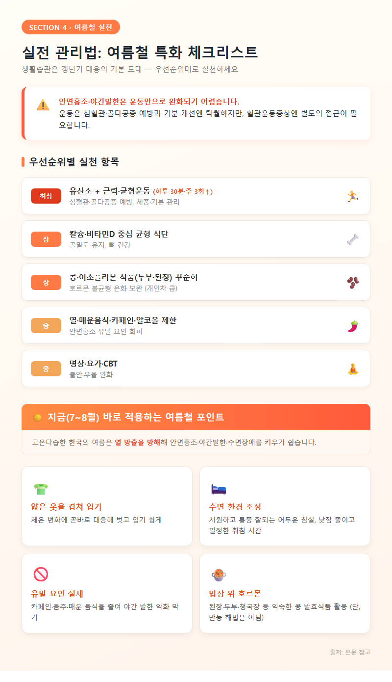 4. 실전 관리법: 여름철 특화 체크리스트