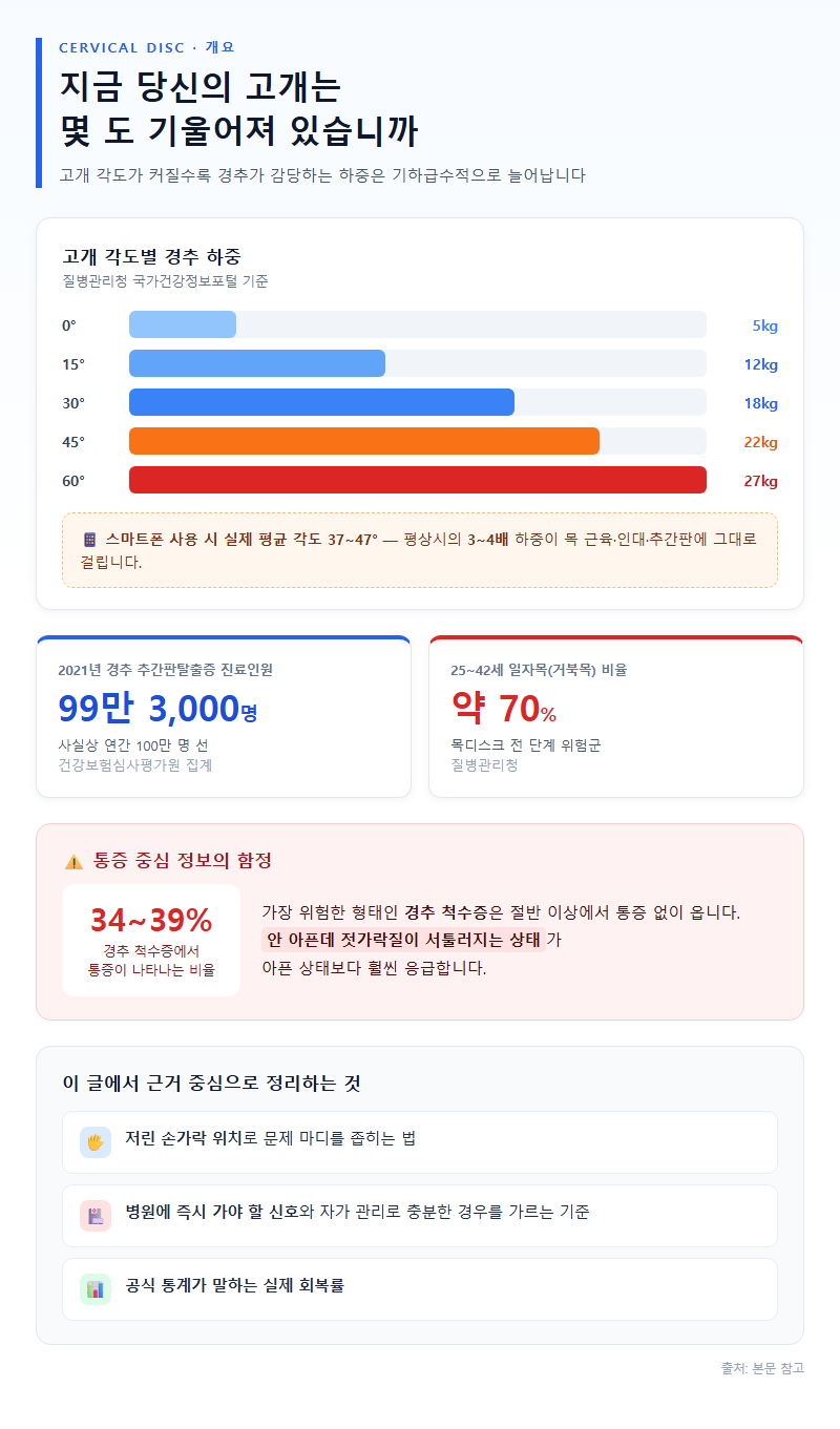 목디스크증상 개요