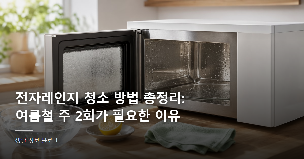 전자레인지 청소 방법 총정리: 여름철 주 2회가 필요한 이유