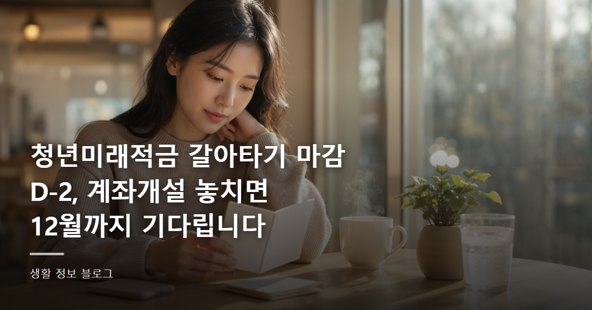 청년미래적금 갈아타기 마감 D-2, 계좌개설 놓치면 12월까지 기다립니다