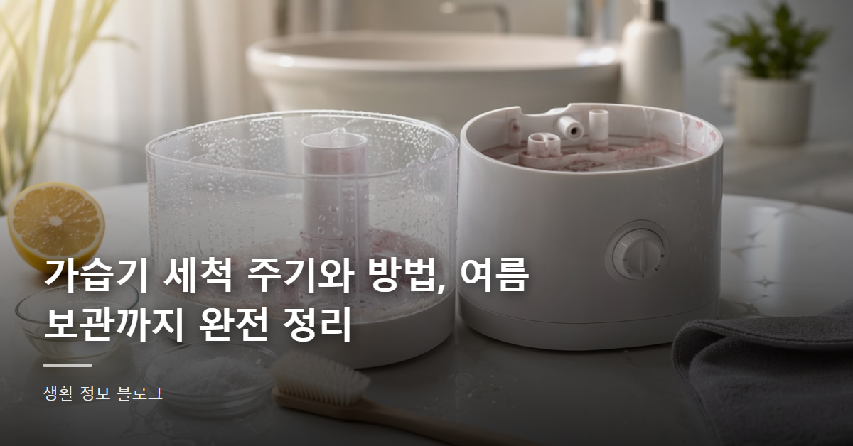 가습기 세척 주기와 방법, 여름 보관까지 완전 정리