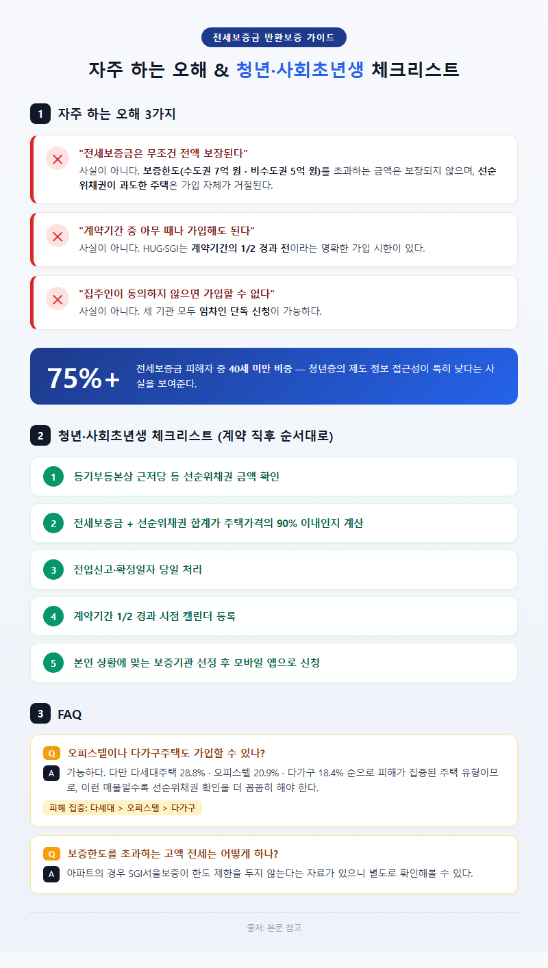5. 자주 하는 오해와 취약 계층을 위한 체크리스트
