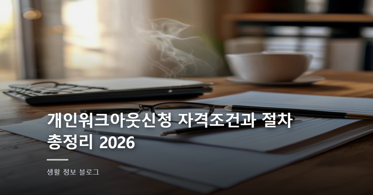 개인워크아웃신청 자격조건과 절차 총정리 2026