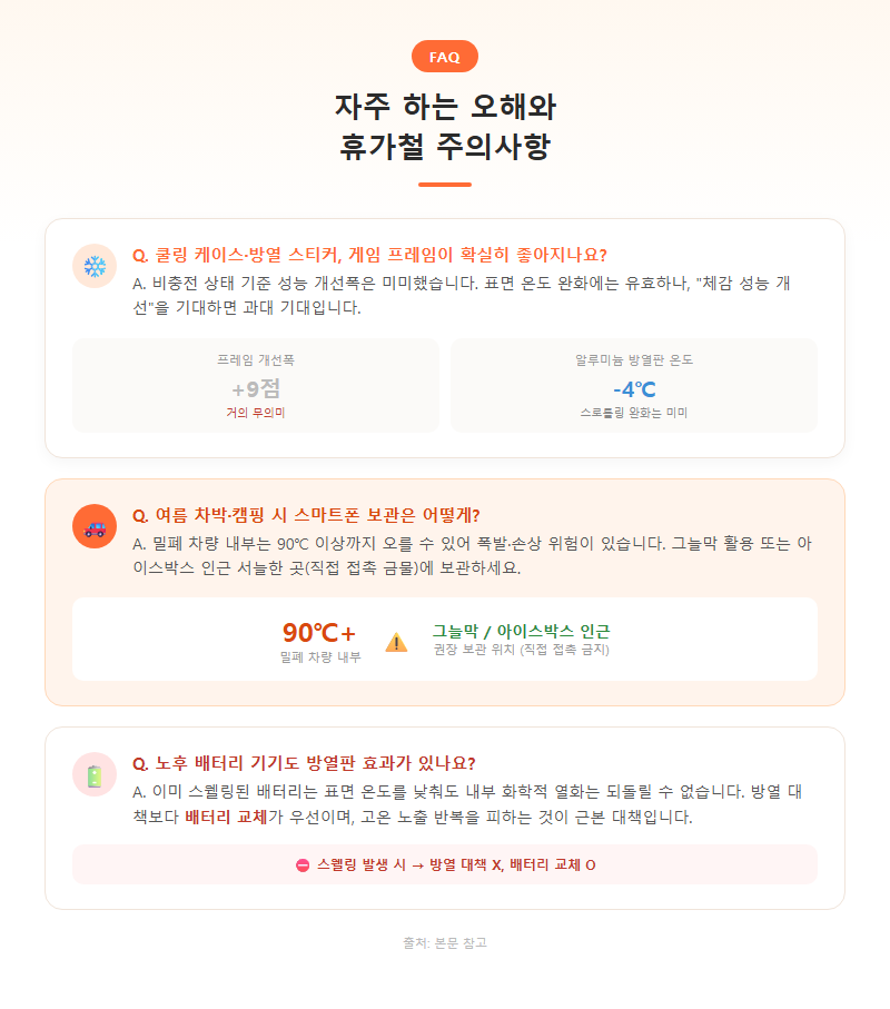 5. 자주 하는 오해와 휴가철 주의사항 (FAQ)