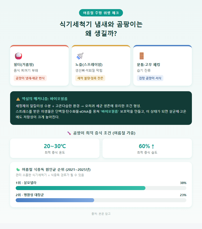 1. 식기세척기 냄새와 곰팡이는 왜 생기나