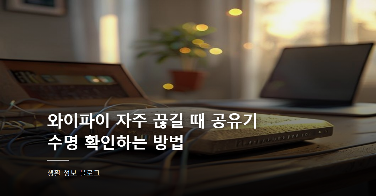 와이파이 자주 끊길 때 공유기 수명 확인하는 방법