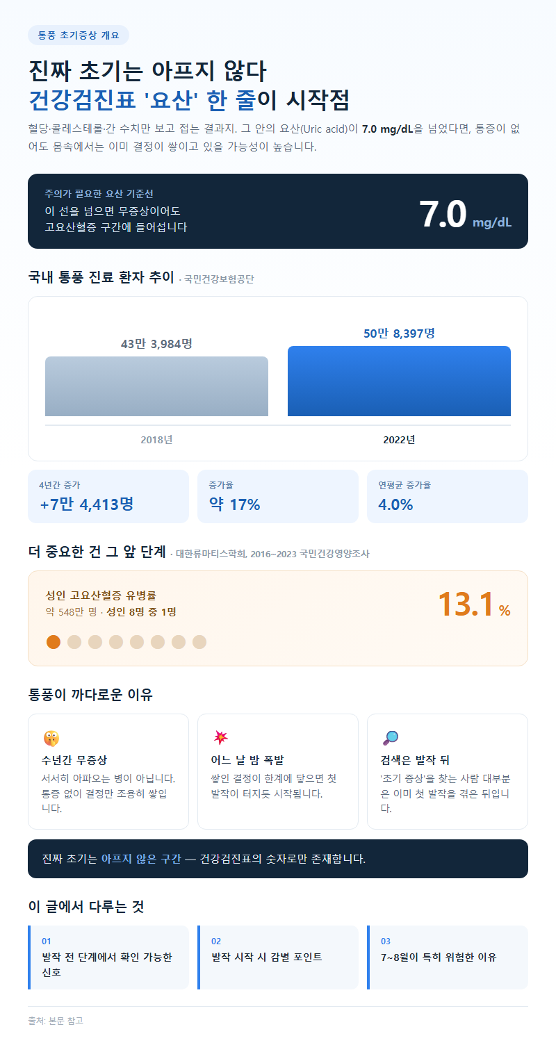 통풍초기증상 개요