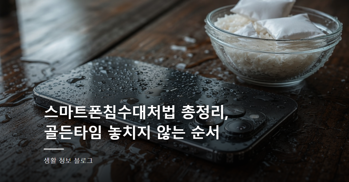 스마트폰침수대처법 총정리, 골든타임 놓치지 않는 순서