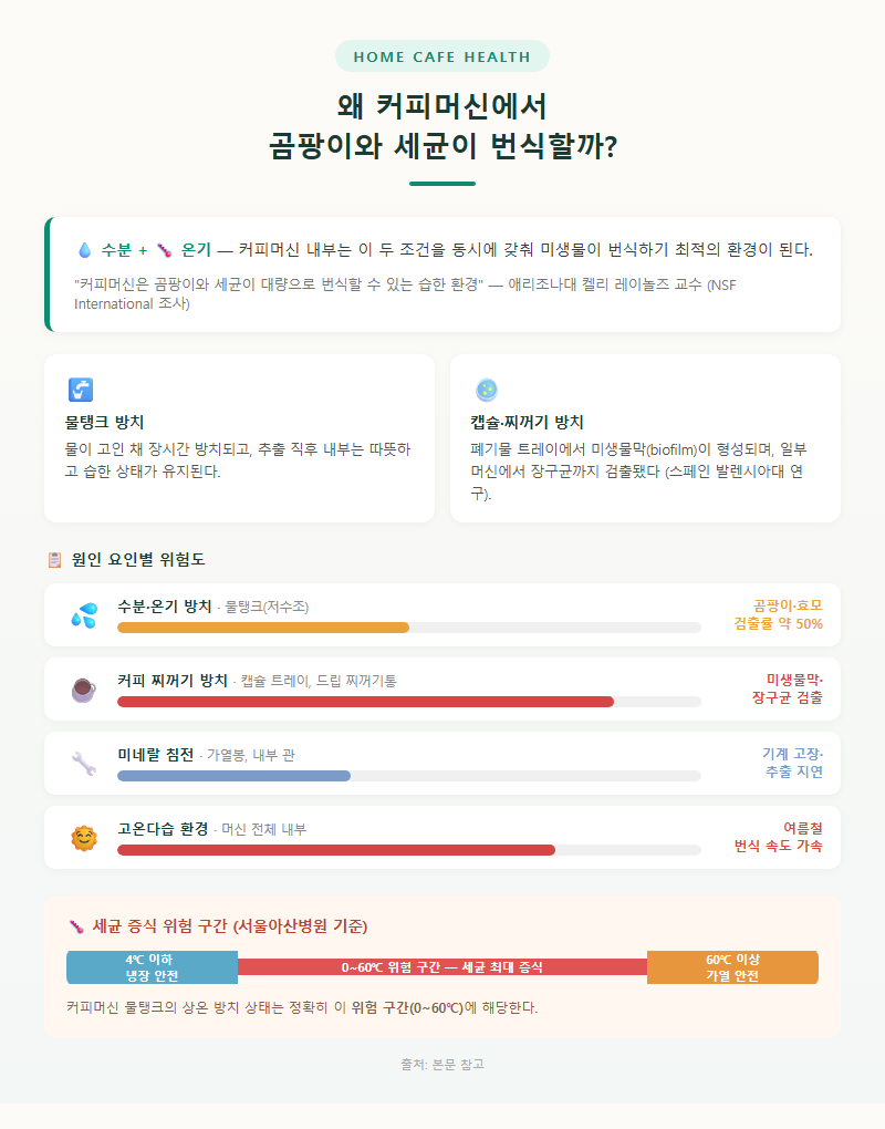 1. 왜 커피머신에서 곰팡이와 세균이 번식하는가