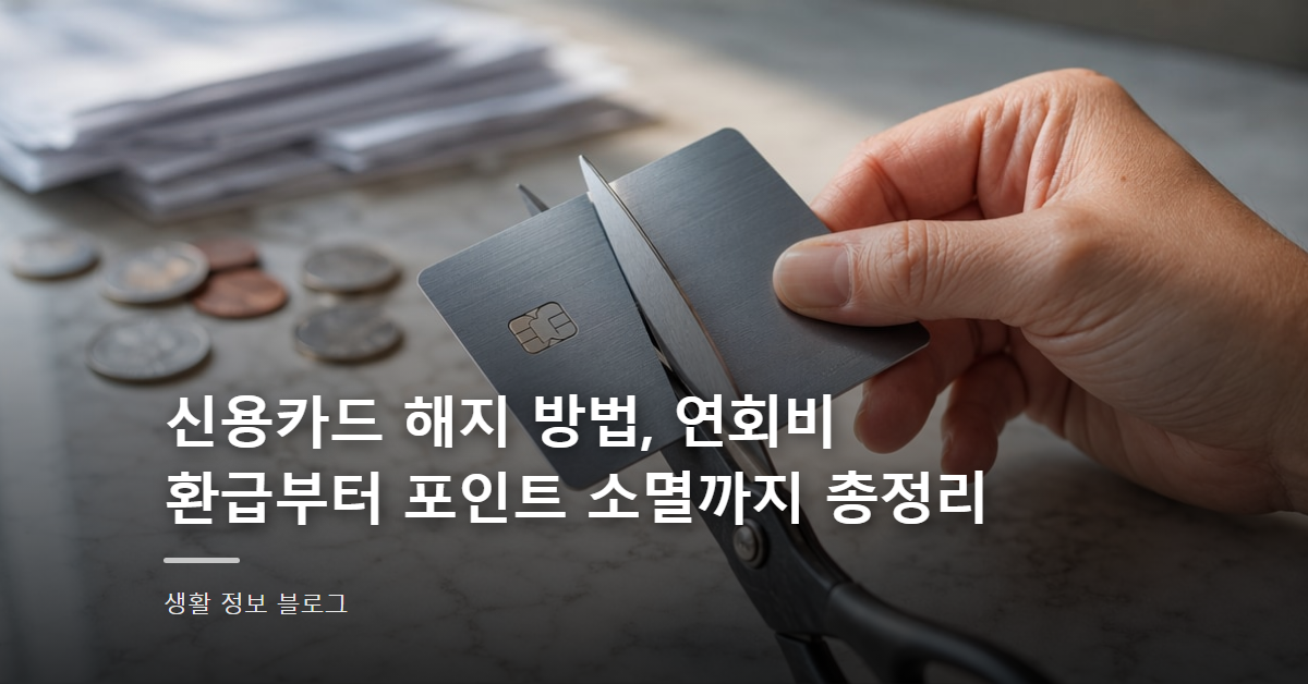 신용카드 해지 방법, 연회비 환급부터 포인트 소멸까지 총정리