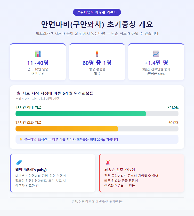 안면마비초기증상 개요