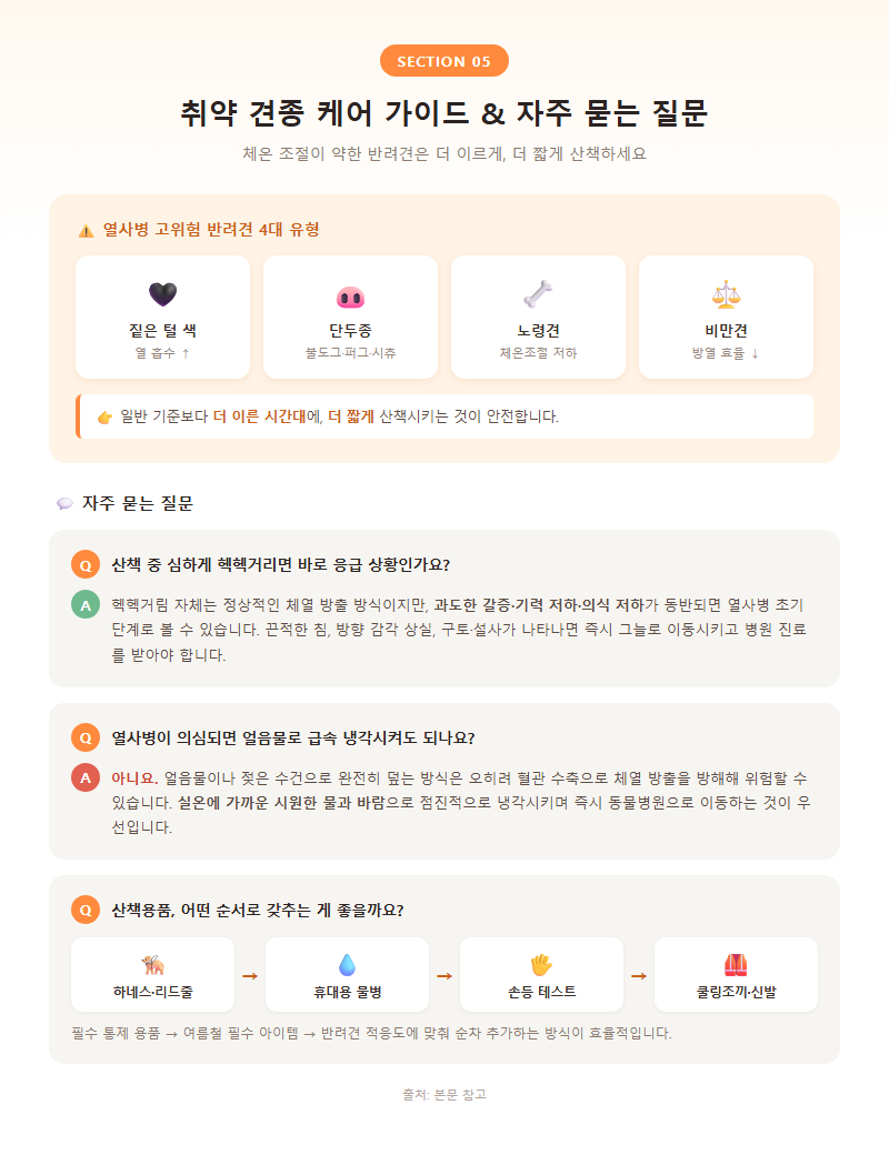 5. 취약 견종 케어 가이드 및 자주 묻는 질문