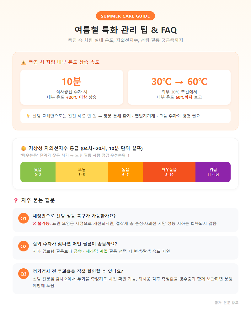 5. 여름철 특화 관리 팁과 자주 묻는 질문