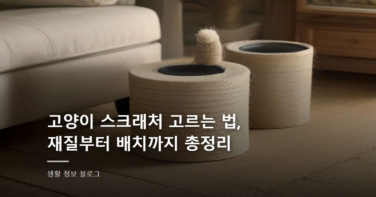 고양이 스크래처 고르는 법, 재질부터 배치까지 총정리