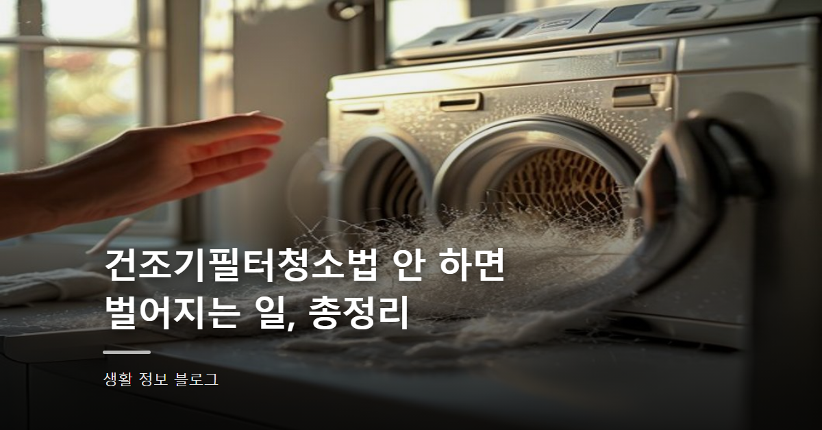 건조기필터청소법 안 하면 벌어지는 일, 총정리