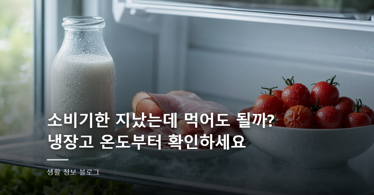 소비기한 지났는데 먹어도 될까? 냉장고 온도부터 확인하세요