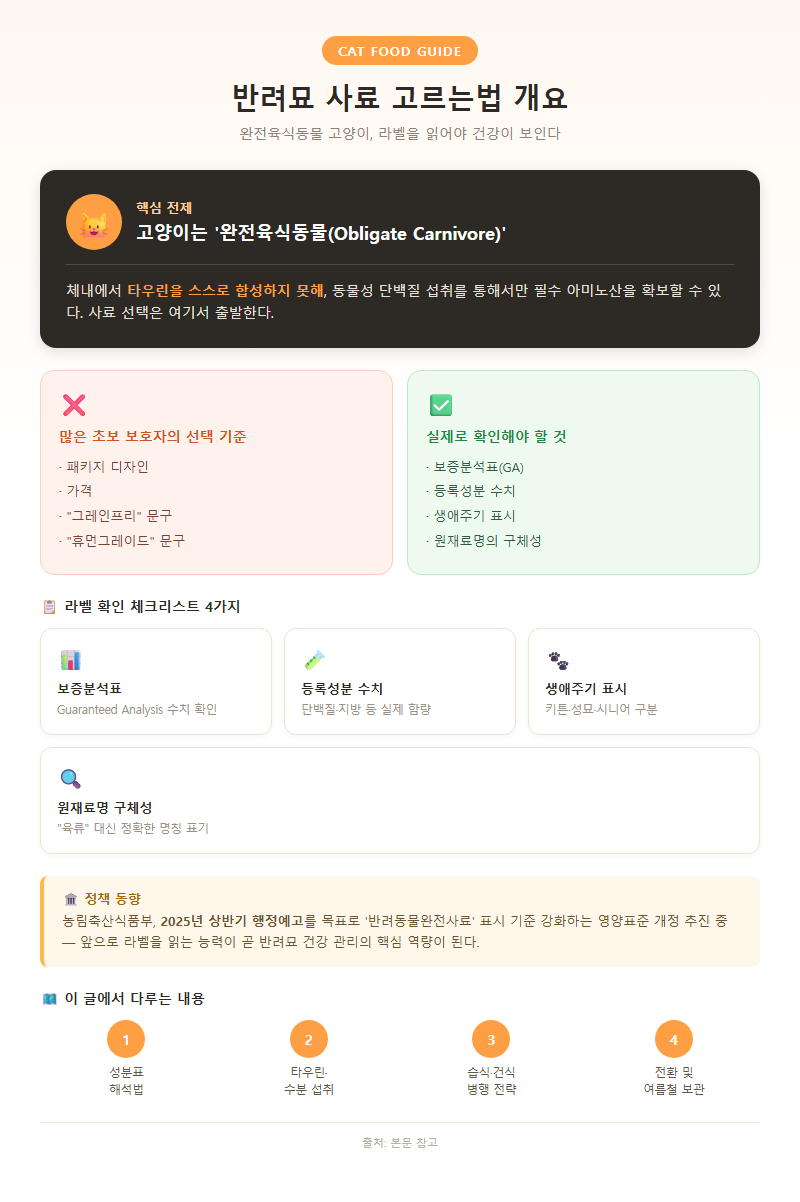 반려묘사료고르는법 개요