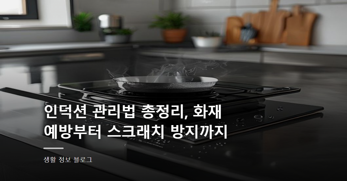 인덕션 관리법 총정리, 화재 예방부터 스크래치 방지까지