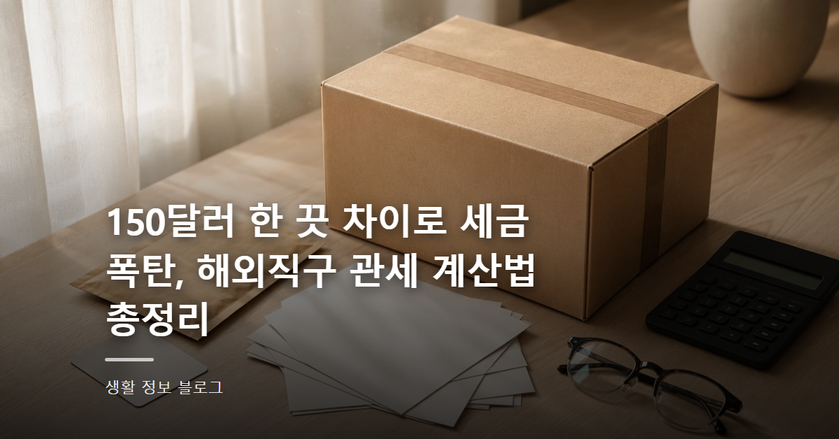 150달러 한 끗 차이로 세금 폭탄, 해외직구 관세 계산법 총정리