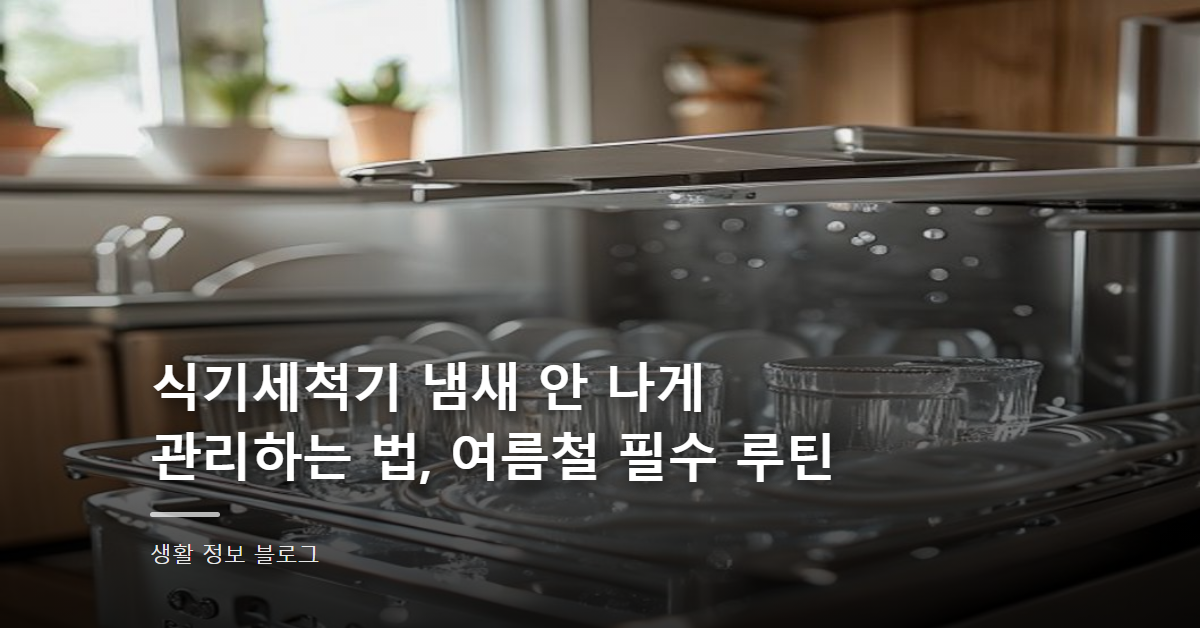 식기세척기 냄새 안 나게 관리하는 법, 여름철 필수 루틴