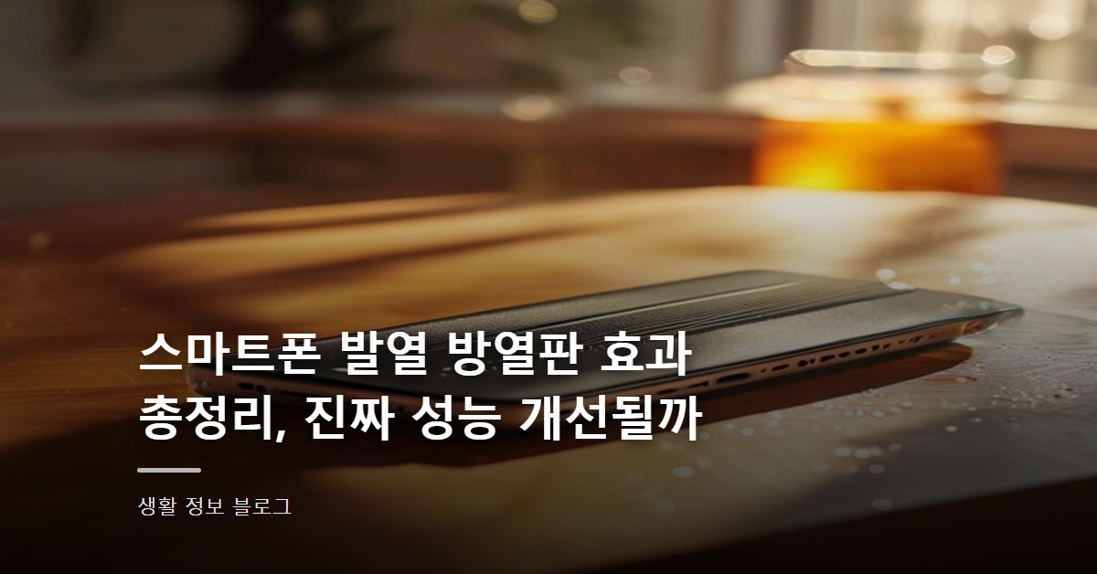 스마트폰 발열 방열판 효과 총정리, 진짜 성능 개선될까