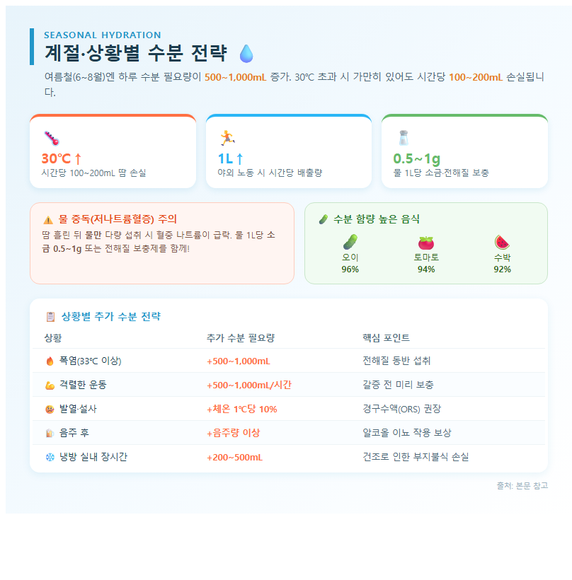 4. 계절과 상황에 따른 수분 전략