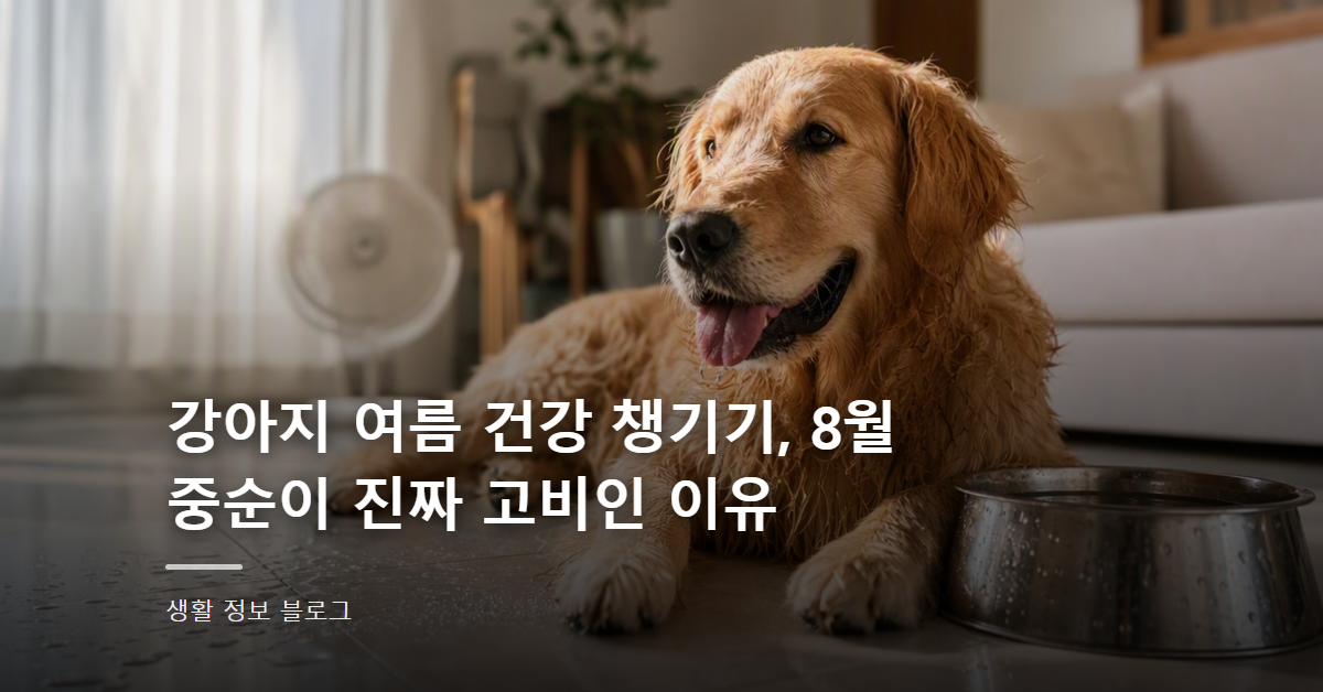 강아지 여름 건강 챙기기, 8월 중순이 진짜 고비인 이유