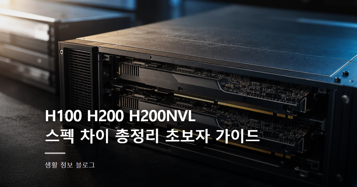 H100 H200 H200NVL 스펙 차이 총정리 초보자 가이드