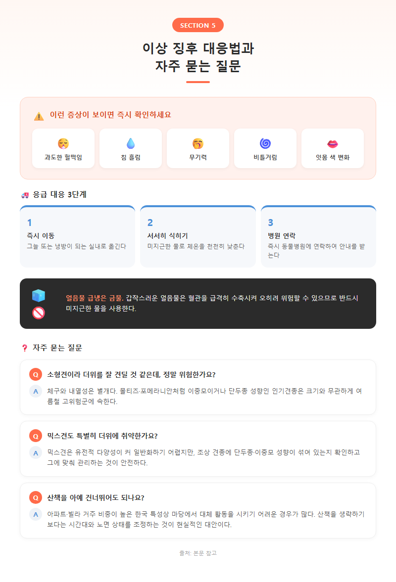 5. 이상 징후 대응법과 자주 묻는 질문