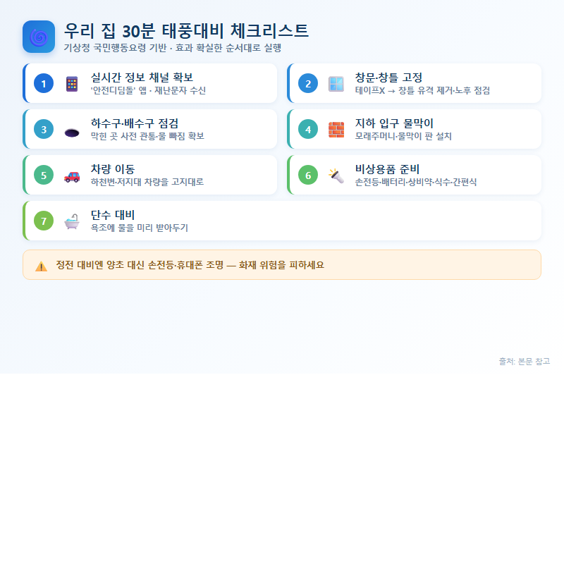 3. 우리 집 30분 태풍대비 체크리스트