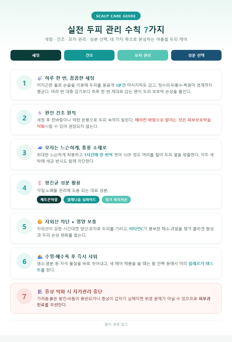 3. 실전 두피 관리 수칙 7가지