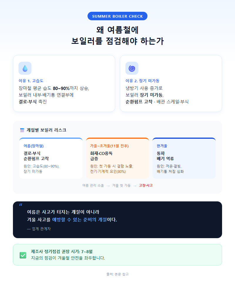 1. 왜 여름철에 보일러를 점검해야 하는가